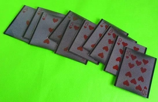 10pcs WOW Sleeve Plastic Card Heart Ace to Heart 10 Set Card Magic Trick Close Up Magic Magician Prop Accessory Illusion Gimmick