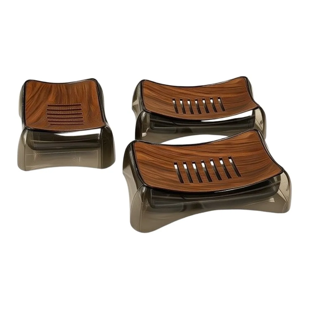 Low-Profile Soap Holder with Ventilated for base Structure PET Soap Rack Promoting Air Circulation and Reduced Moisture