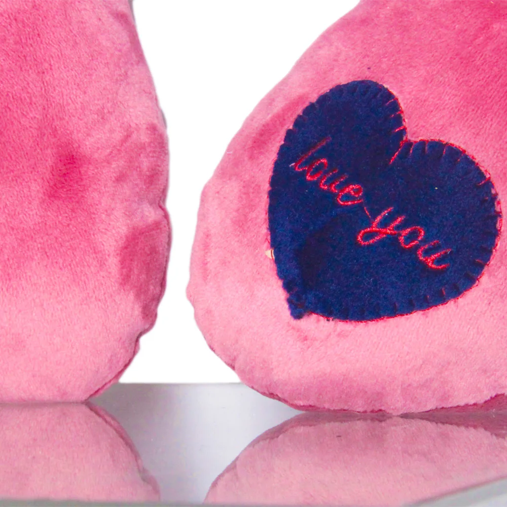 Presente dos desenhos animados para a mulher te amo bonito u pescoço travesseiro recheado amor você coração bordado brinquedos colar macio boneca produto para mulher