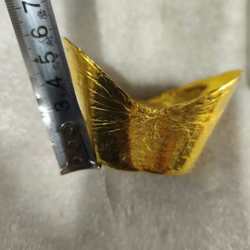 One catty of big ingots, antique collection coins, gold ingots, Qing Dynasty gold ingots, antique treasure characters, pure copp