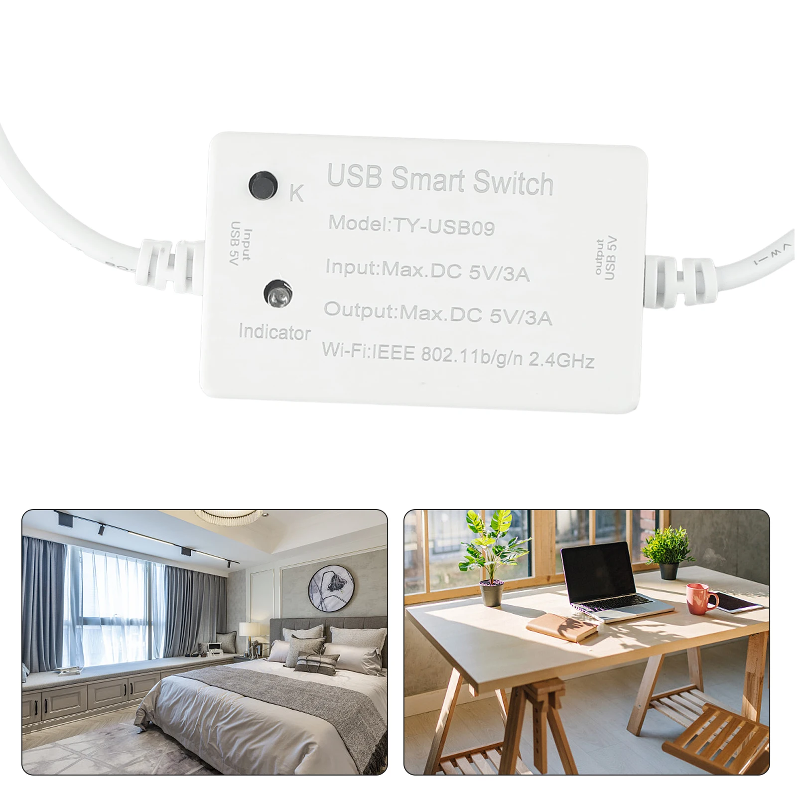 회로 차단기 USB 스마트 스위치 WIFI 컨트롤러 Tuya 가전 원격 제어를위한 USB 스마트 스위치 세 가지 모드 New