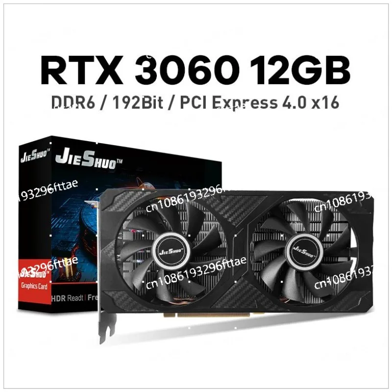 Top New RTX3060 12G Graphics Cards Gaming GDDR6 Rtx 3060 12GB GPU Computer PC 192bit DP*3 PCI Express X16 4.0 RTX3060M 6G Video