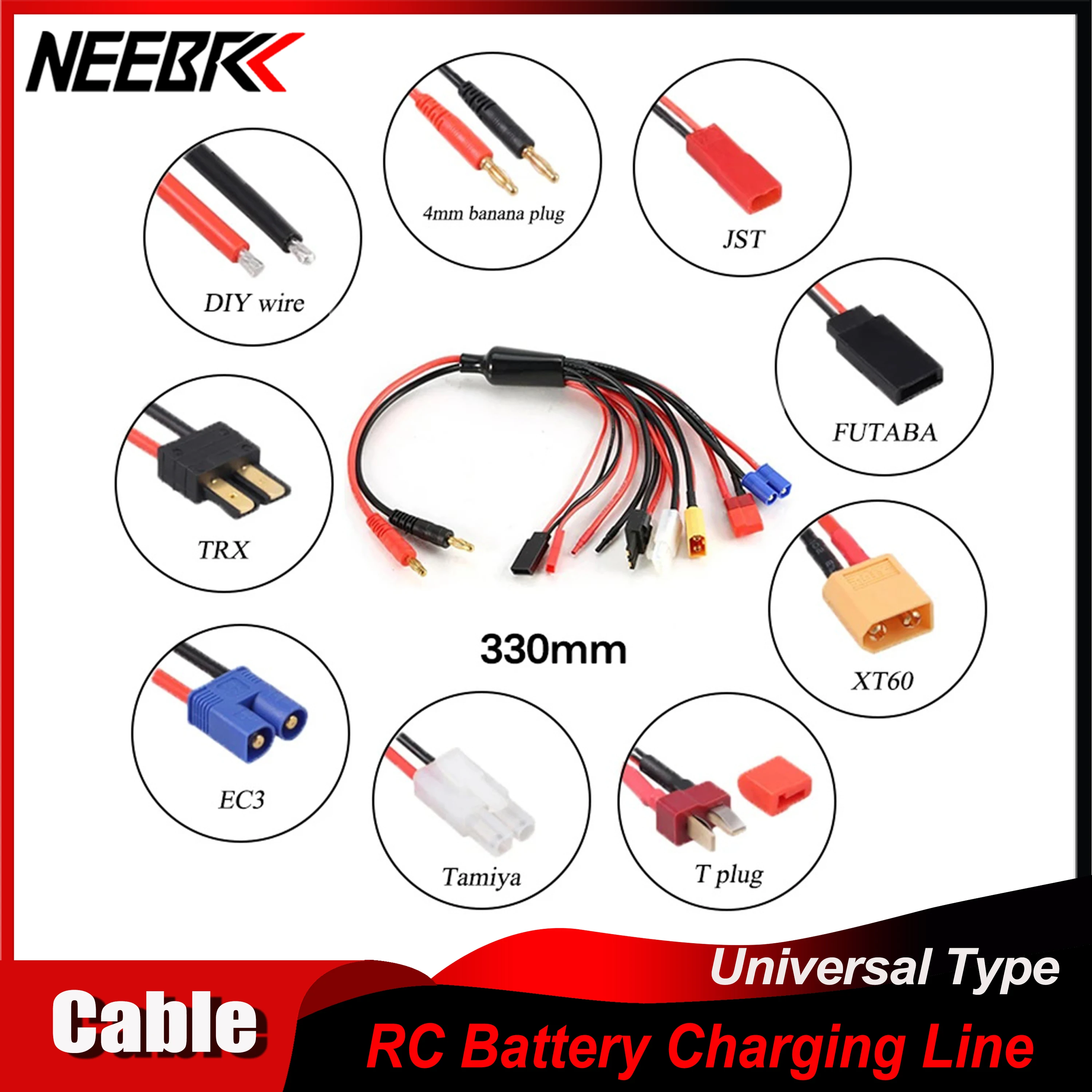 

8 in 1/11 in 1 Lipo Battery Multi Charging Adapter Connector Plug Convert Cable Line for IMAX B6 Charger RC Car & Airplane Parts