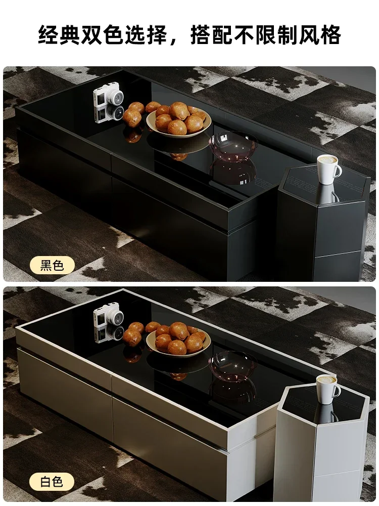 Table de Rangement Moderne Simple et Légère, Luxe, Salon, Petit Appartement, Pieds Hauts