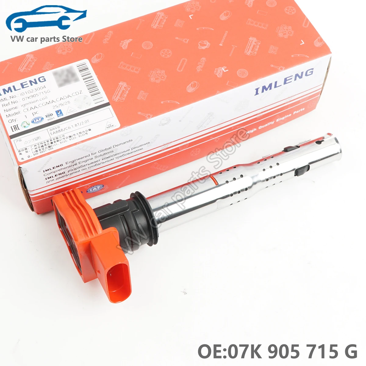 06E905115 1Pieces Ignition Coil For Audi A4 A5 A6 A7 A8 Q5 Q7 R8 For Jetta Golf GTI Tiguan Sciricco Passat CC B7 07K 905 715 G