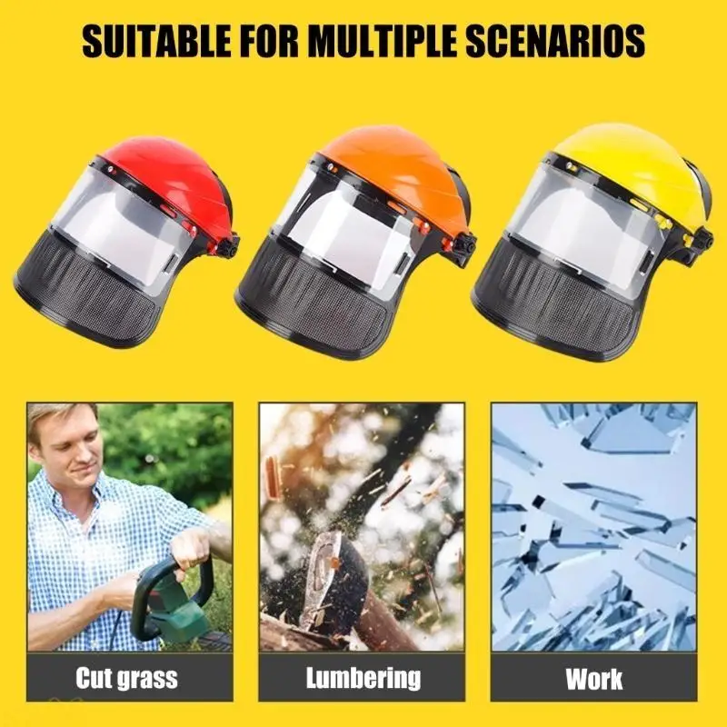 

Q2Q4 Регулируемые шлемы безопасности повязки с полной лицевой сеткой для обрезки работника