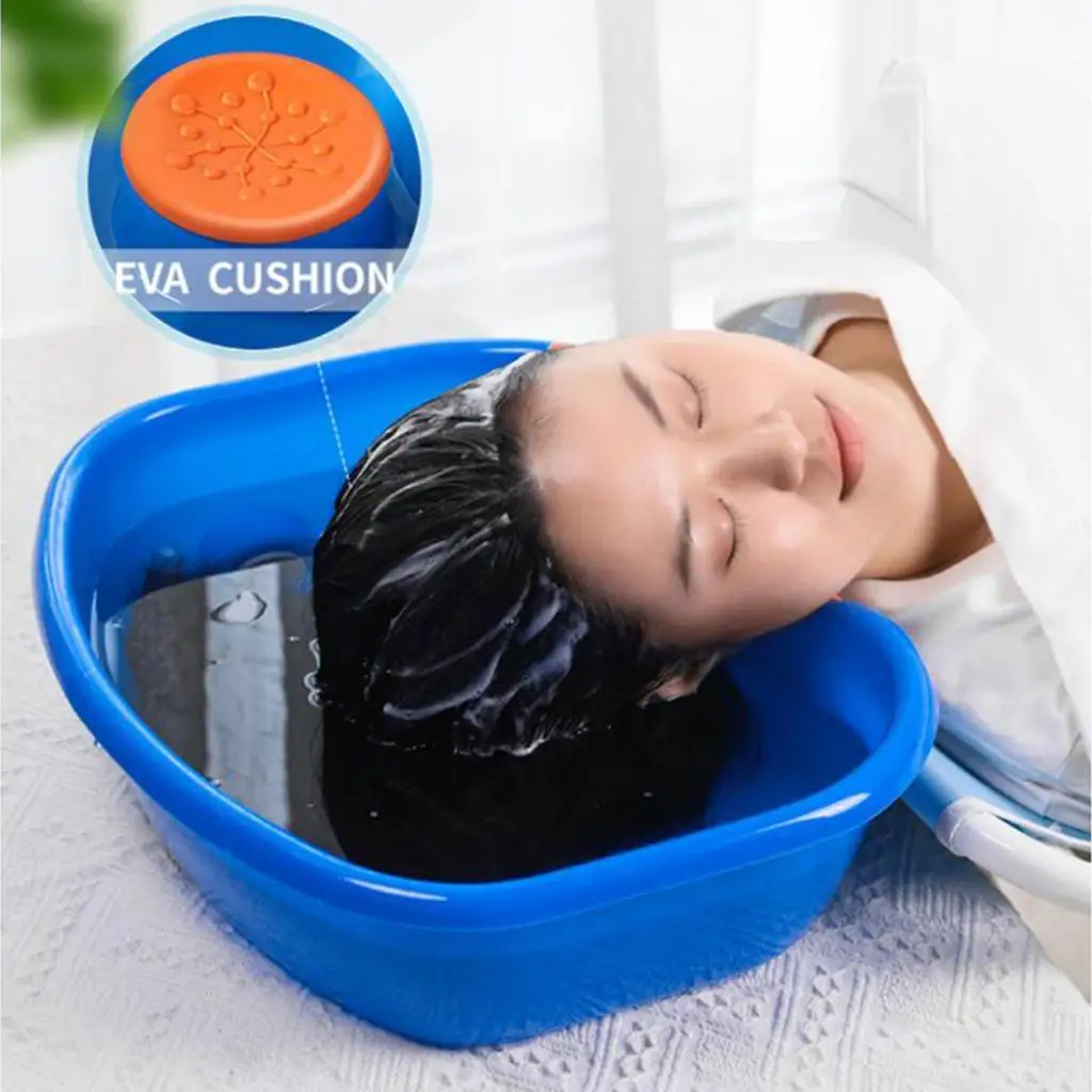Bedside Hair Washing Basin Plastic Portable Shampoo Tray with Hose for Disabled Home Salon Care