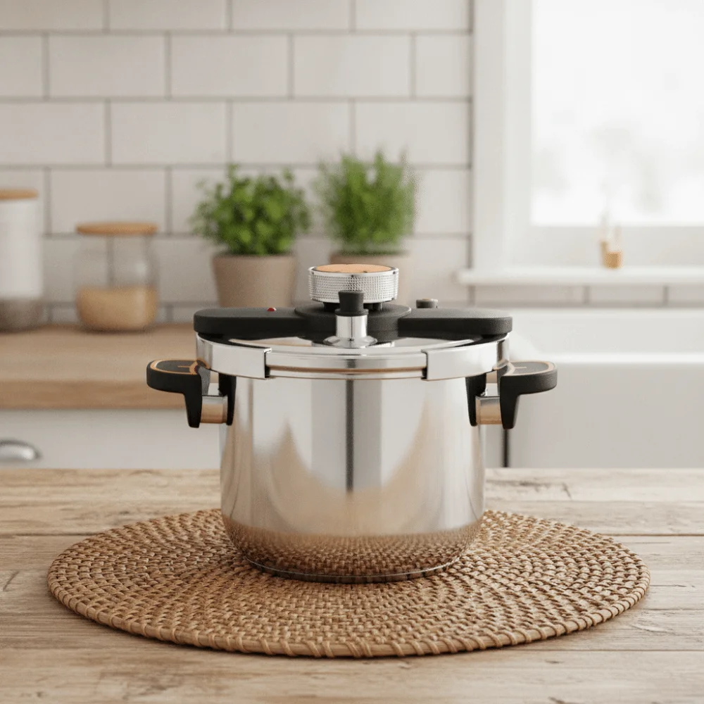 Explosion-proof 304 Stainless Steel Pressure Cooker Thickened Bottom Anti-scalding Handle Fast Cooking Pressure Pot