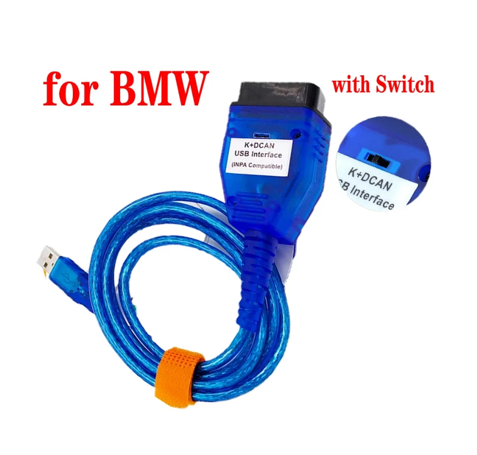 for INPA for BMW K+CAN FT232RL Chip with Switch for BMW 8 pin and With K-LINE Protocol Diagnostic Test Line