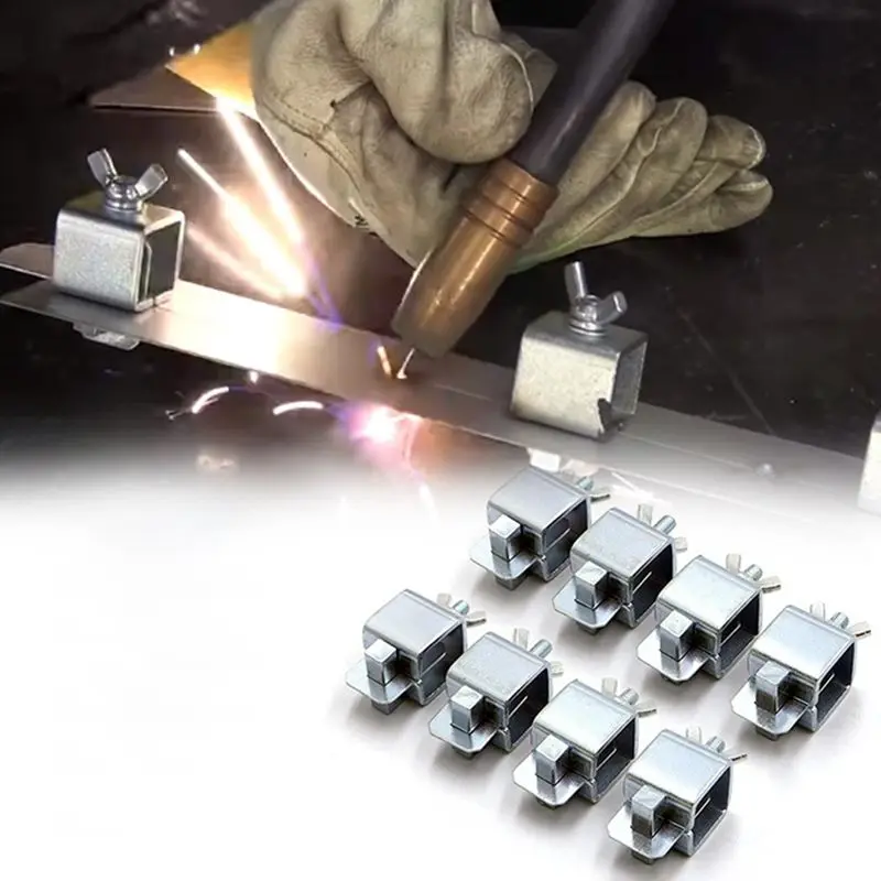8PCS/Set Butt Welding Clamps, Small Welding Clamps Auto Body Panel Clamps for Edge to Edge Welding, Welding Soldering Clamps