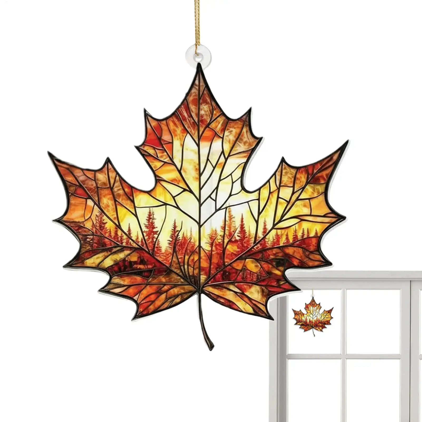 

Fall Tree Decorations And Ornaments Suncatcher Leaves Suncatcher Leaves Ornaments For Thanksgiving Party Home Garden Indoor