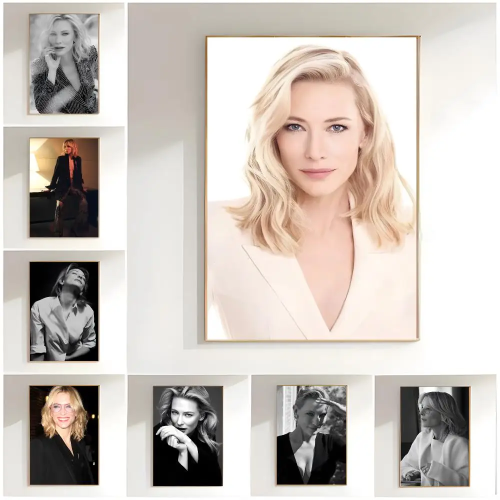 charming actress c-cate blanchett Poster Classic Wall Art  Home Decor  Peel and Stick Unframed