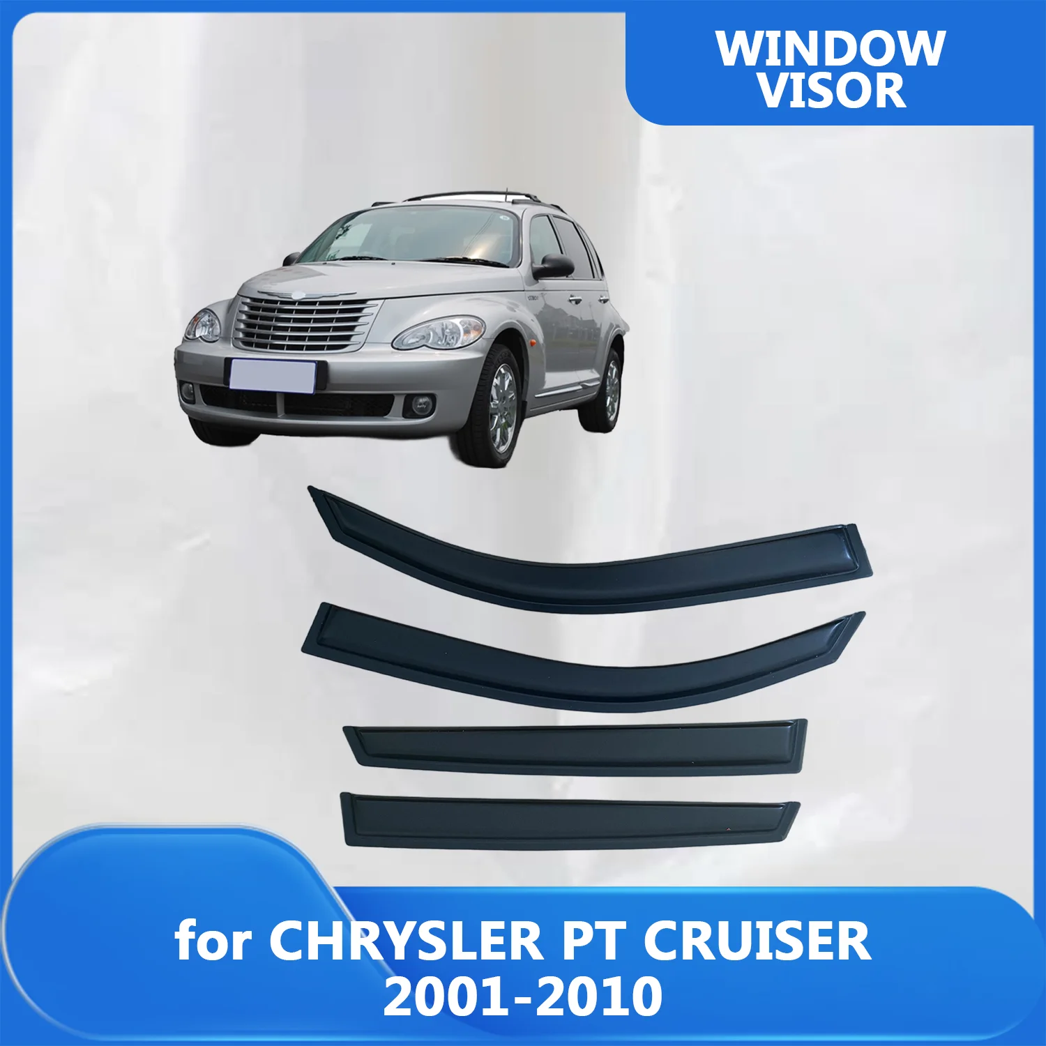 

Оконный козырек для Chrysler PT Cruiser 2001 2002 2003 2004 2005 2006 2007 2008 2009 2010, дверной козырек, ветрозащитный козырек от дождя, дефлектор