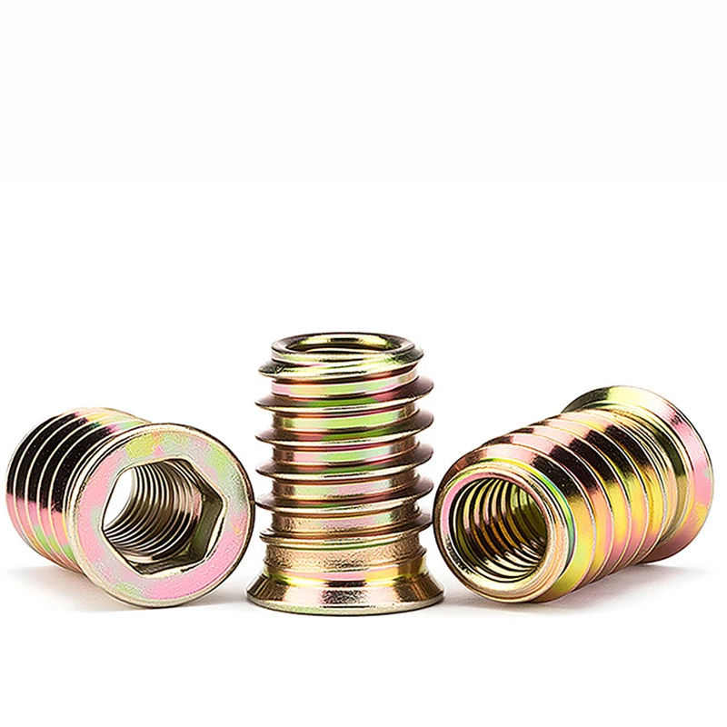 Hardened Carbon Steel DIN7965 Countersunk Insert Nut, Built-in Washer Embedded Connect Nut M4-M10 For Wood Furniture