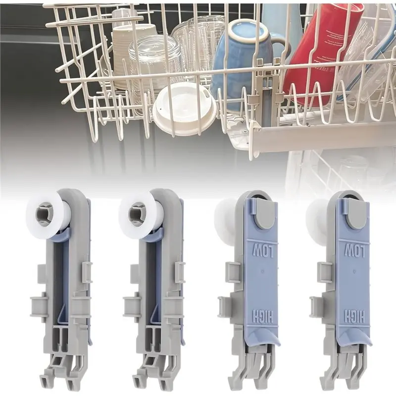 A50Q-WP8561996 Dishwasher Upper Rack Wheel Adjuster,4PCS Fit For Whirlpool,Kitchenaid,Magic Chef Dishwashers Top Rack Parts