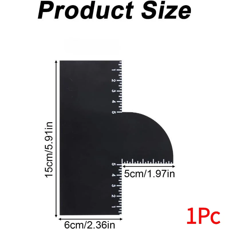 *Men Grooming Beard Shaping Tool Hairline Enhancement Card Scratch Resistant Lineup Guide for Salon Home Use