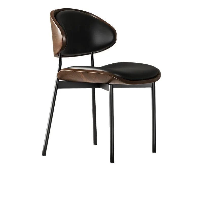 

Medieval dining chair household solid wood backrest chair 5 new high-end dining table chairs Italian minimalist