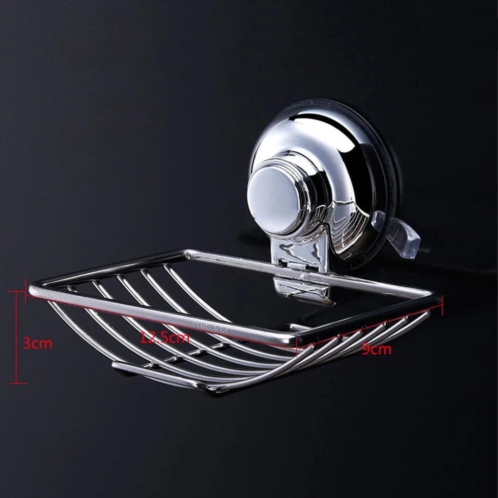 صندوق من الفولاذ المقاوم للصدأ فضي يُعلق على الحائط ملحقات الحمام حامل الصابون صينية الصابون المقاومة للصدأ توفير المساحة للديكور المنزلي