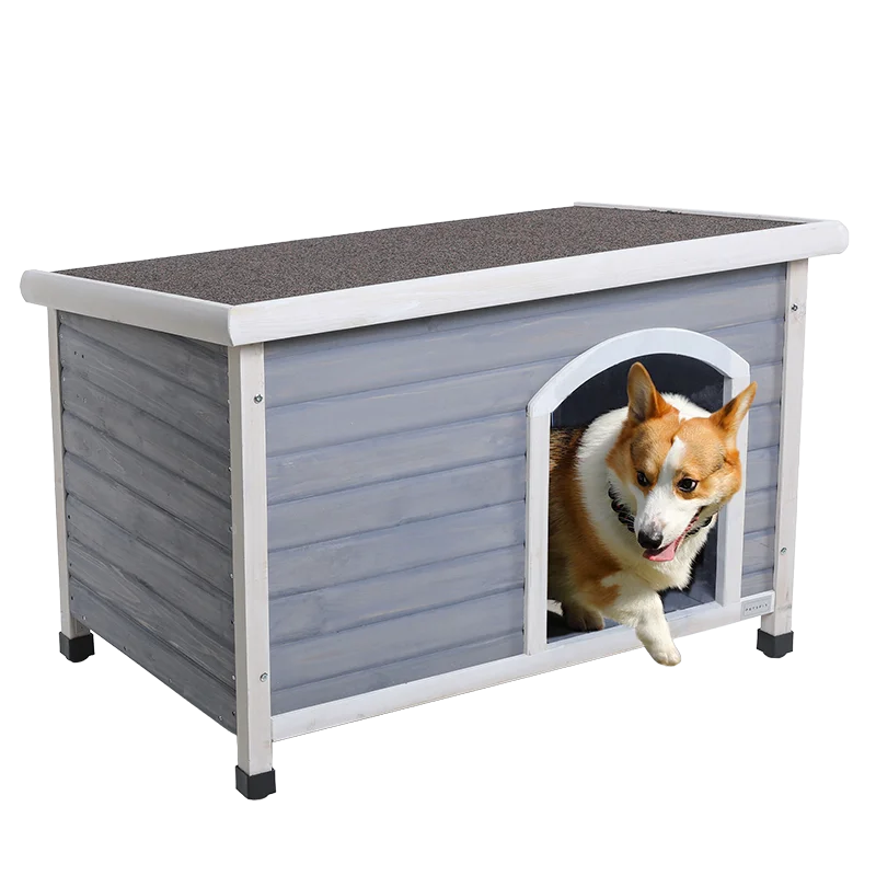 CX outdoor kennel medium and small dog rain and snow solid wood dog house cat house for all seasons