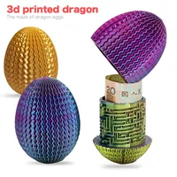 Creative 3d Printed Labyrinth Dragon Egg Decorate Unlock Mini Storage Box Concentration& Brain Toys for Birthday Valentine's Day