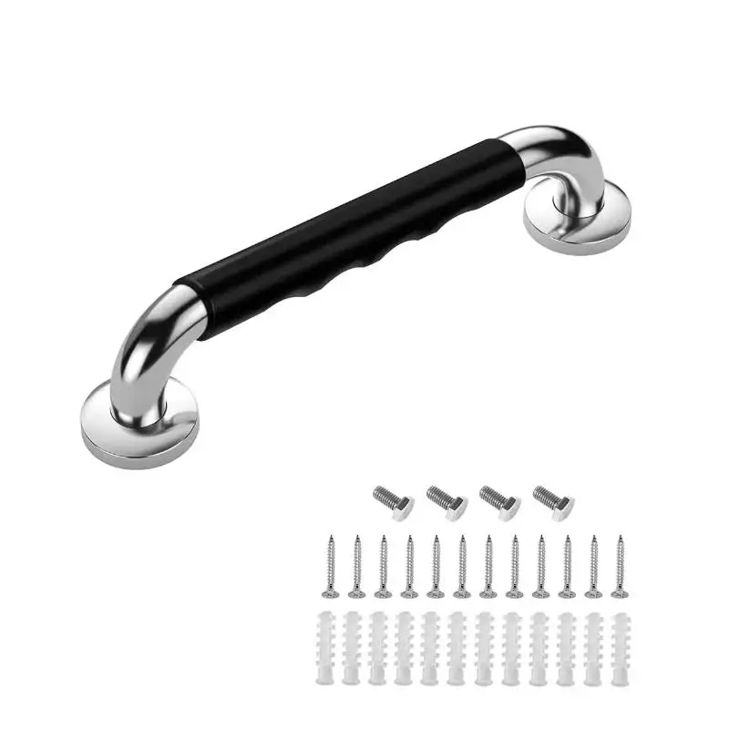 1PC Stainless Steel Grab Bar for Bathtubs And Showers Silicone Anti-Slip Bathroom Safety Handle for Elderly And Seniors