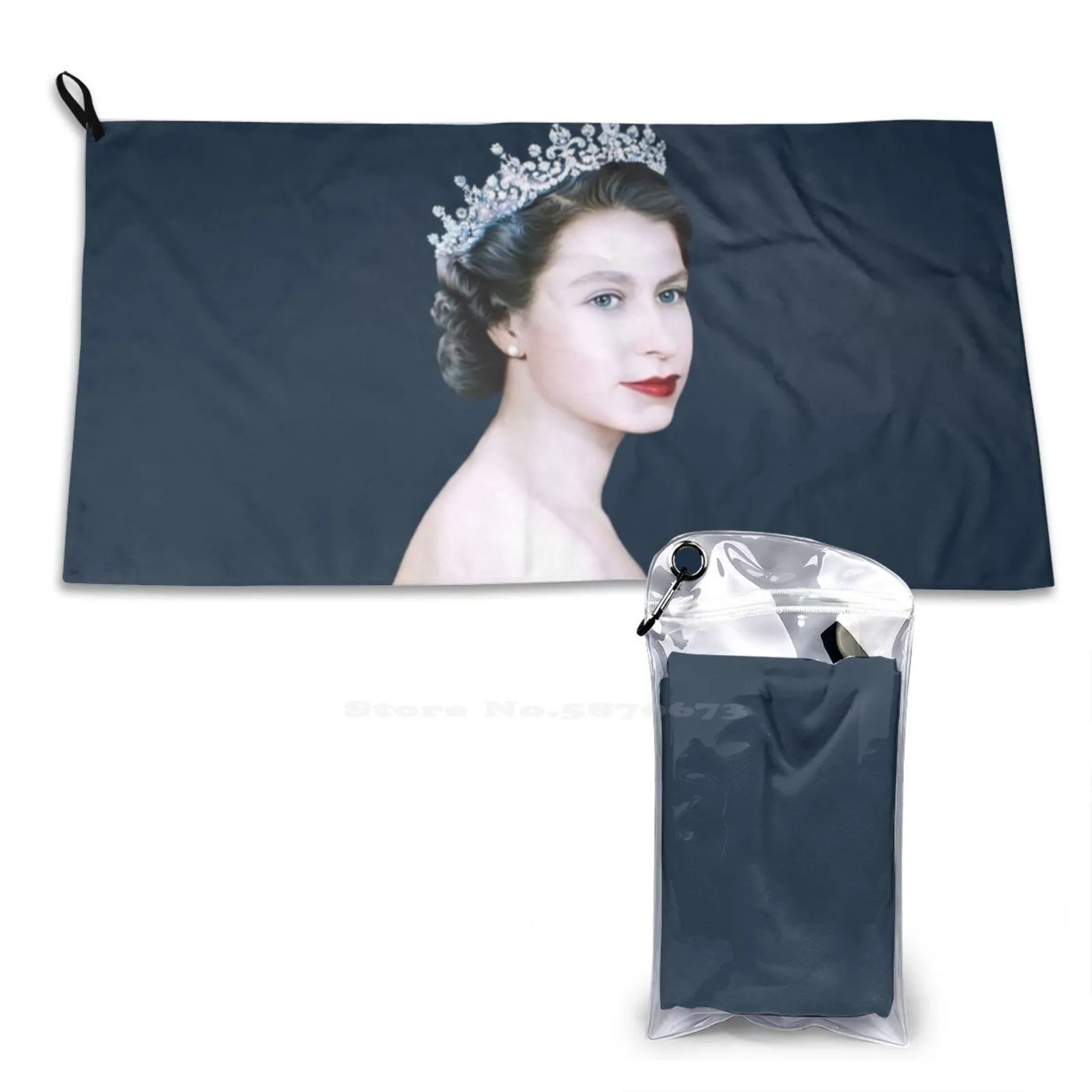 Queen Elizabeth Ii-Young Queen Elizabeth Fashion Soft Bath Towel Quick Dry Profile Queen Elizabeth Ii Portrait Queen Elizabeth