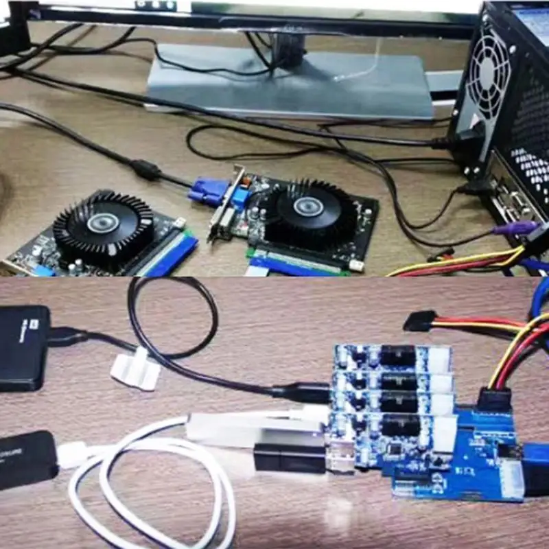 

LX0B PCIE ROSER 1X-16X Графический удлинитель Адаптер Адаптер USB 16x слоты слоты Multiplier Card для настольного компьютера