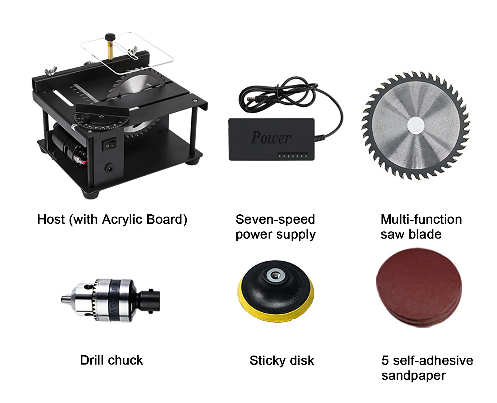 Mini Sliding Table Saw Kit Multifunction Woodworking DIY Hobby Model Sliding Cutting Bench Saw Household 8500r/min