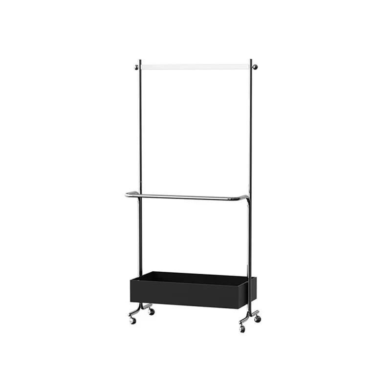 

clothing, full-length mirror, integrated bedroom movable and does not take up space, clothes hanging with storage rack