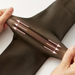 Thermal pantyhose for ladies, tight wool pants, isolated socks, high waist, warm elastic leggings, fake translucent, winter 12 MAIN HALF SALES - №5