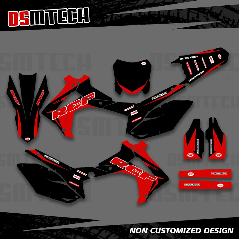 

DSMTECH For HONDA CRF250 CRF 250 2014 2015 2016 2017 CRF450 CRF 450 2013 2014 2015 2016 Graphics Decals Stickers Motorcycle 004
