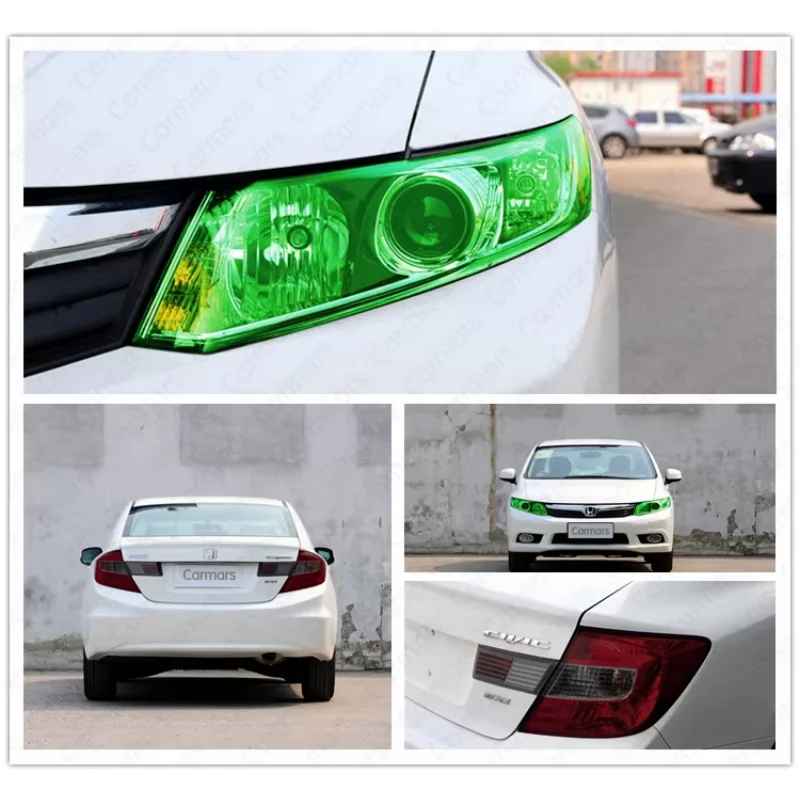 PVC Lampu Depan Mobil Film Lampu Kabut Stiker Lampu Depan Mobil Tailing Molding Foil Aksesori Mobil Perekat