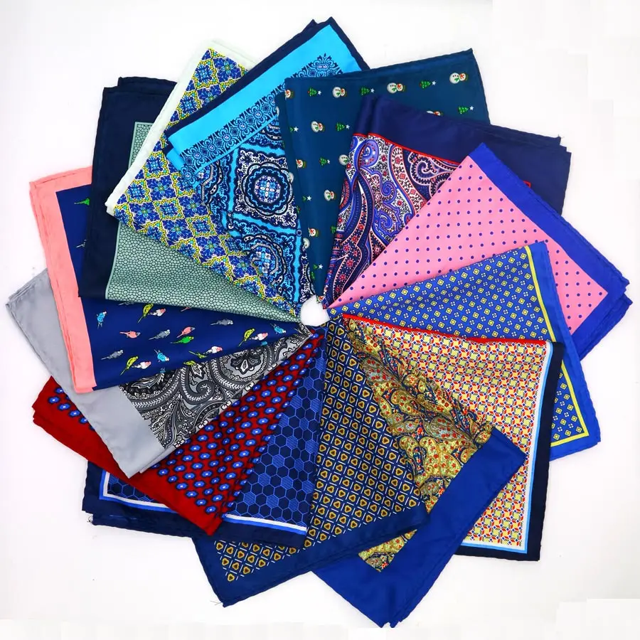 30 Color Luxury Men\'s Pocket Squares 12In Large Soft  Hanky For Men Women Handkerchiefs Chest Towel For Wedding Party Assorted