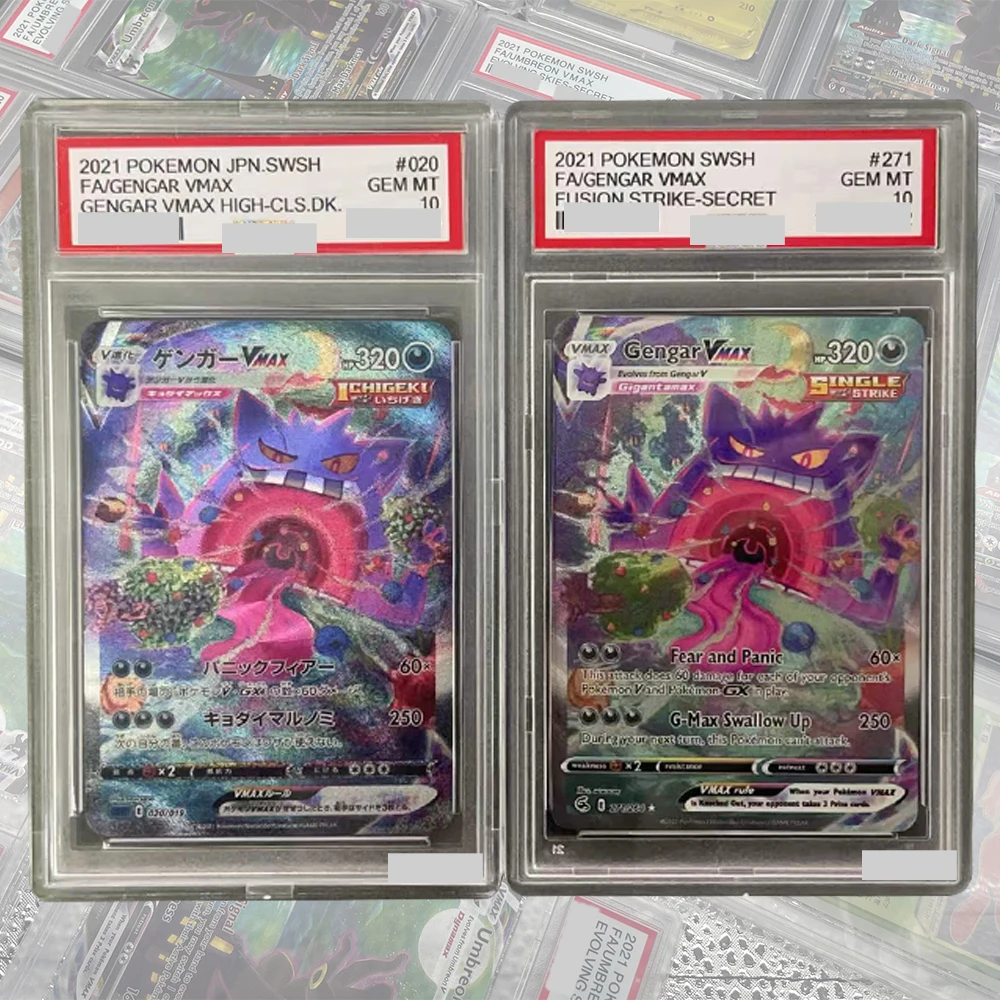 

Gengar Vmax 2021 DIY Proxy PTCG Collection Card PTCG Graded Card Swsh Fusion Strike Secret #271/264 GEM MT 10 Holographic Label