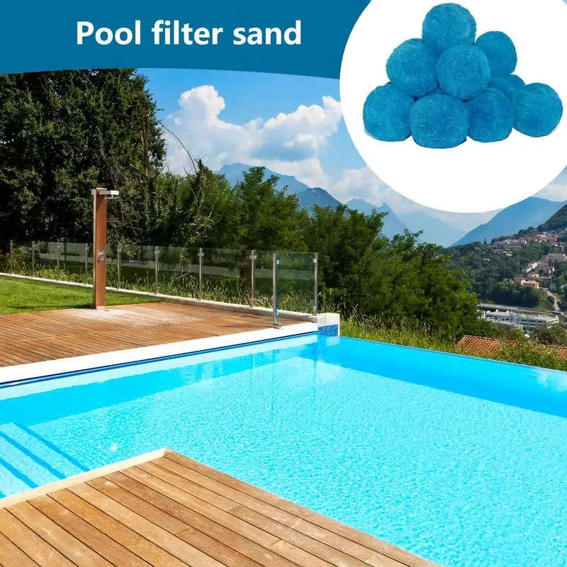 700g Swimming Pool Filter Ball Newly Upgraded Efficient Filter Sand Reusable Environmentally Blue Filter Medium Ball