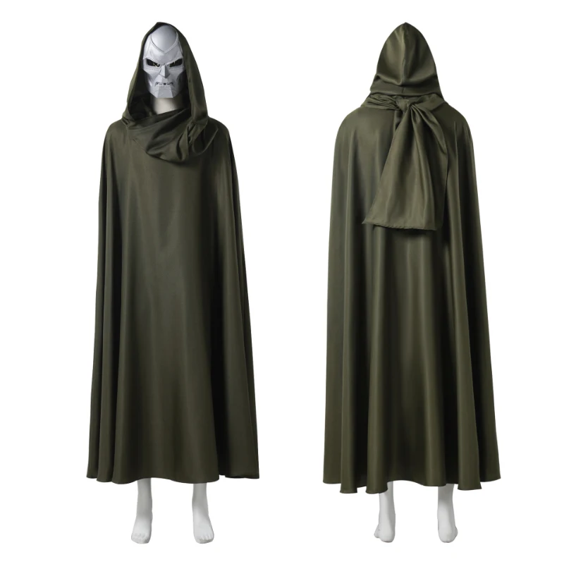 

Doctor Doom Cosplay Costumes Cloak Mask Anime Role Play Uniform Halloween Party Dressing For Men