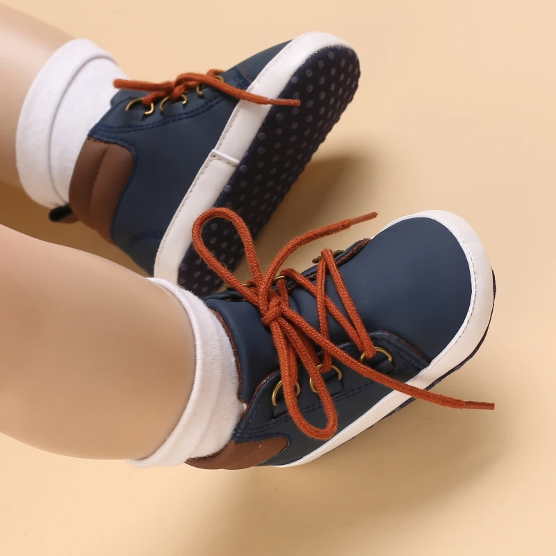 

0-1 Year Sports Baby PU Classic Sneakers Newborn Baby Boys Girls First Walkers Shoes Infant Toddler Anti-slip Baby Shoes