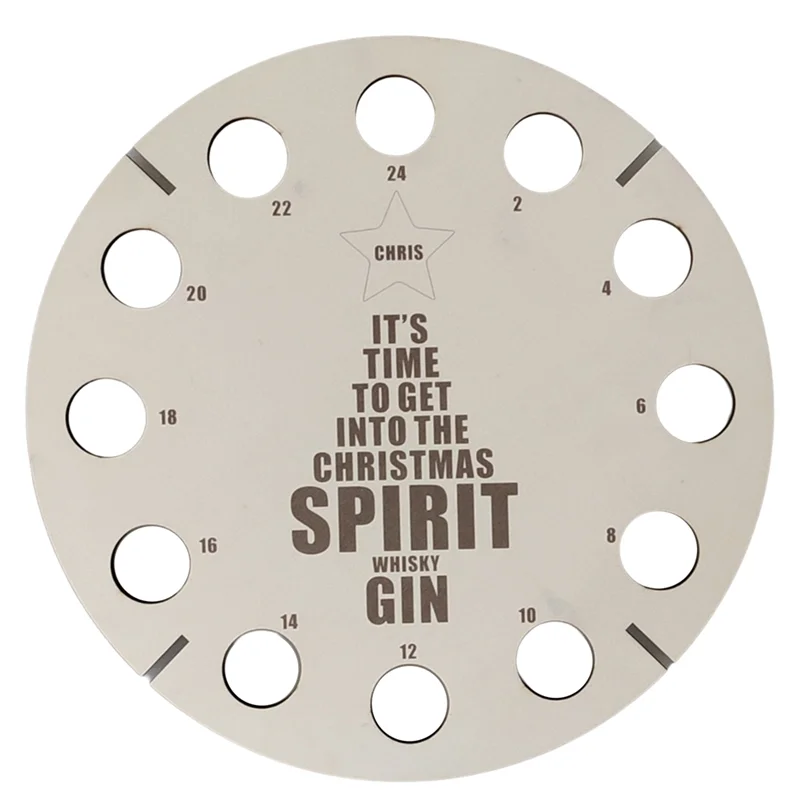 

AUAU-Рождественский календарь, деревянная подставка для бутылок в виде рождественской елки, подставка для пива, рождественская елочная подставка для бутылок с обратным отсчетом