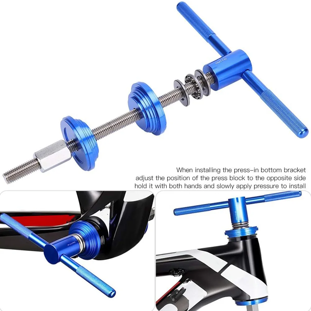 Auriculares para bicicleta de montaña y carretera, herramientas de extracción de instalación BB, soporte inferior de aleación de aluminio para Kit de reparación de ciclismo