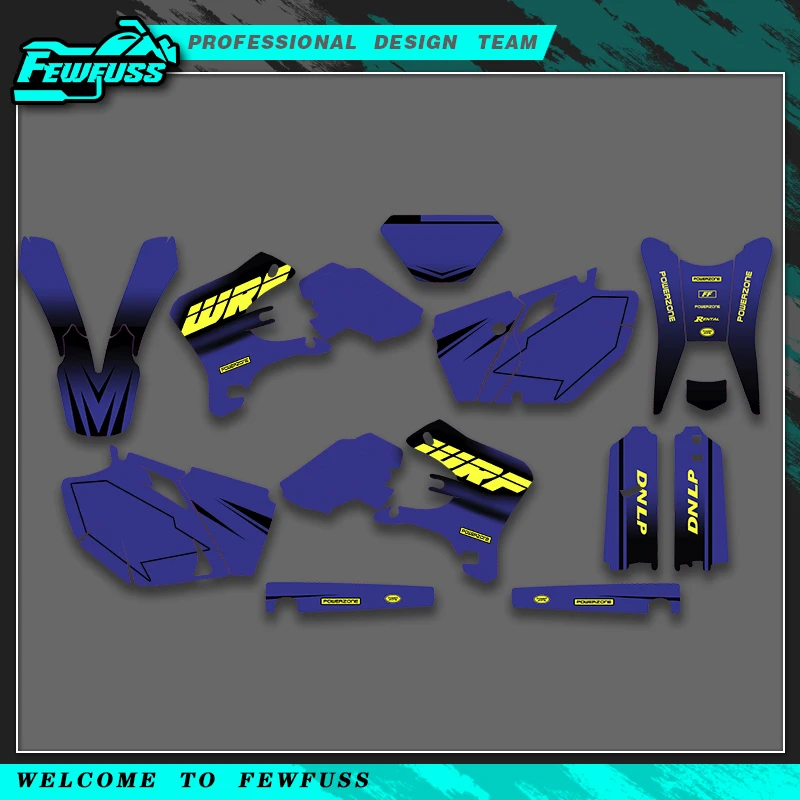 Fewfuss Full Graphics Decals Stickers For YAMAHA WR 250F WR 450F WR250F WR450F WRF 250 450 2003 2004 2005 2006 Motorcycle Custom