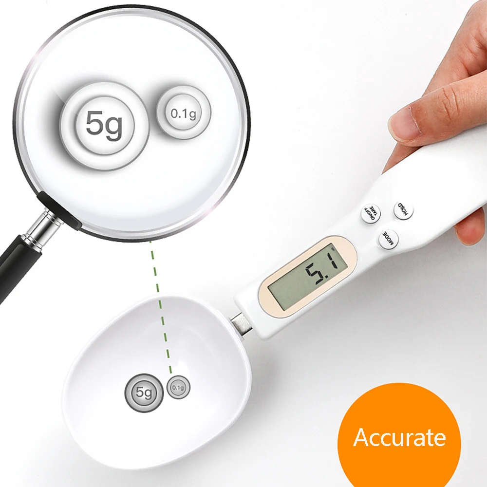 LCD Digital Kitchen Scale Electronic Cooking Food Weight Measuring Spoon 500g 0.1g Coffee Tea Sugar Spoon Scale Kitchen Tools