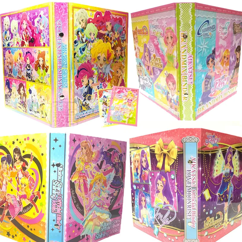 Aikatsu Card Book Girl Collect Kawaii Cosplay Props Model Child Idol Hoshimiya Ichigo Card Storage Book Spot Goods Birthday Gift