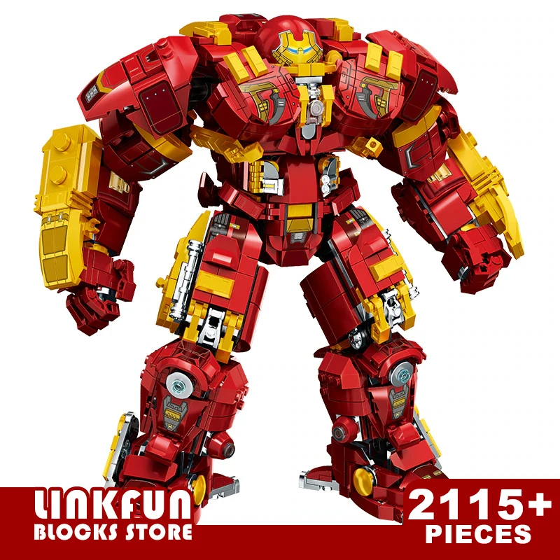 

Marvel Super Heroes Hulkbuster Iron Man Hulk Building Blocks Figures Mecha Bricks Dolls Toys for Kids Boys Adult Christmas Gifts