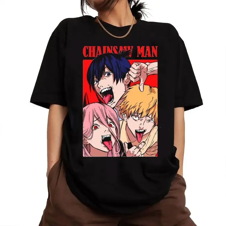 Anime Shirt, Chainsaw Man Shirt Vintage Anime Shirt