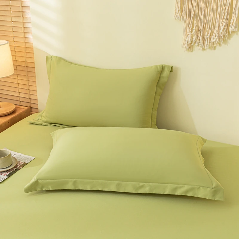 2pc Solid Color Pillowcase 48x74cm Skin-friendly Pillow Sham Soft High Quality Decorative Pillow Cover for Home Pillowcase Cover