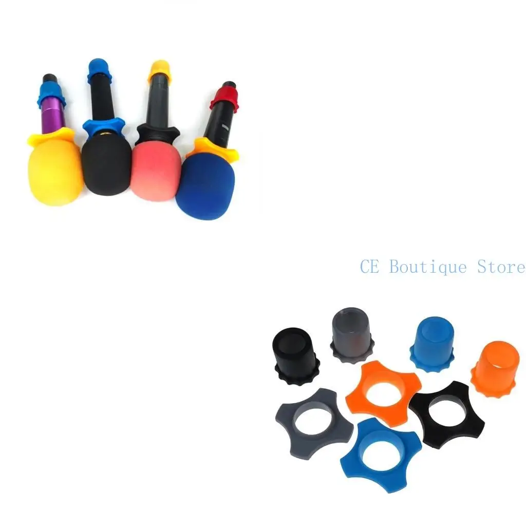 

652F Ring for Handheld Microphone Anti Slip Shockproof Microphone Cover Anti-slip Sleeves KTV Microphone for Protec