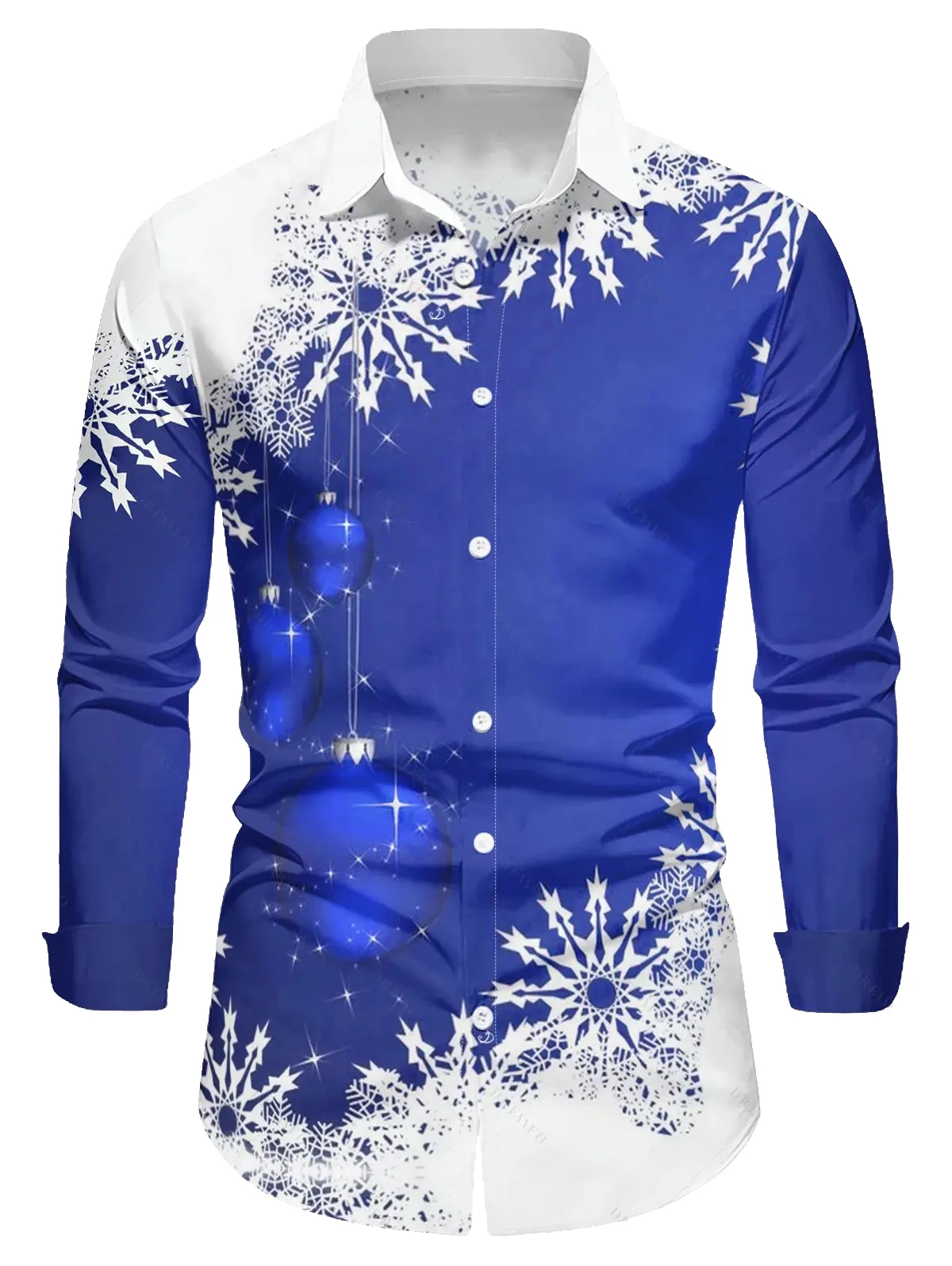 Camisa gótica informal para hombre, botón de fiesta, solapa de copo de nieve, Top de lujo, Material suave y cómodo, nuevo