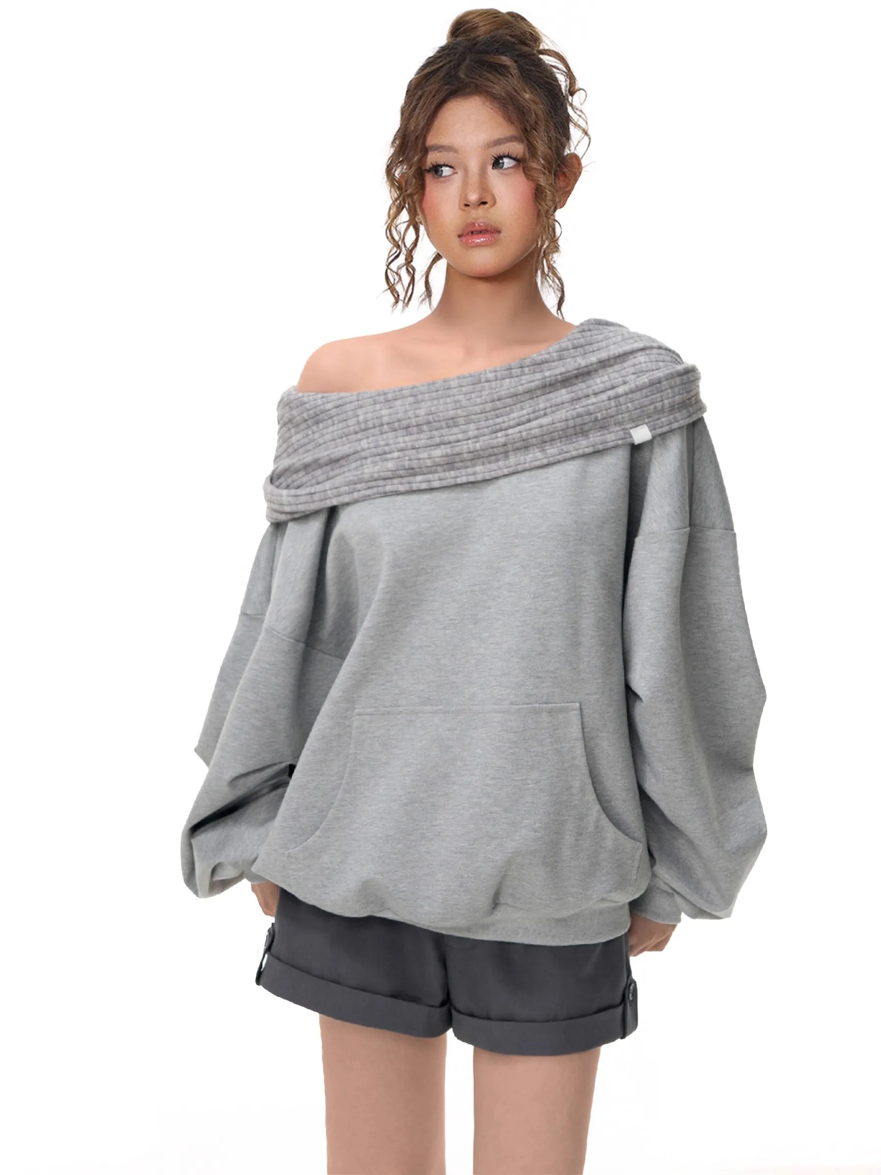 

2025 New Autumn Women Sweatshirt Harajuku Retro Tops Y2k Pullover Loose Off Shoulder Hoodies Fashion Streetwear