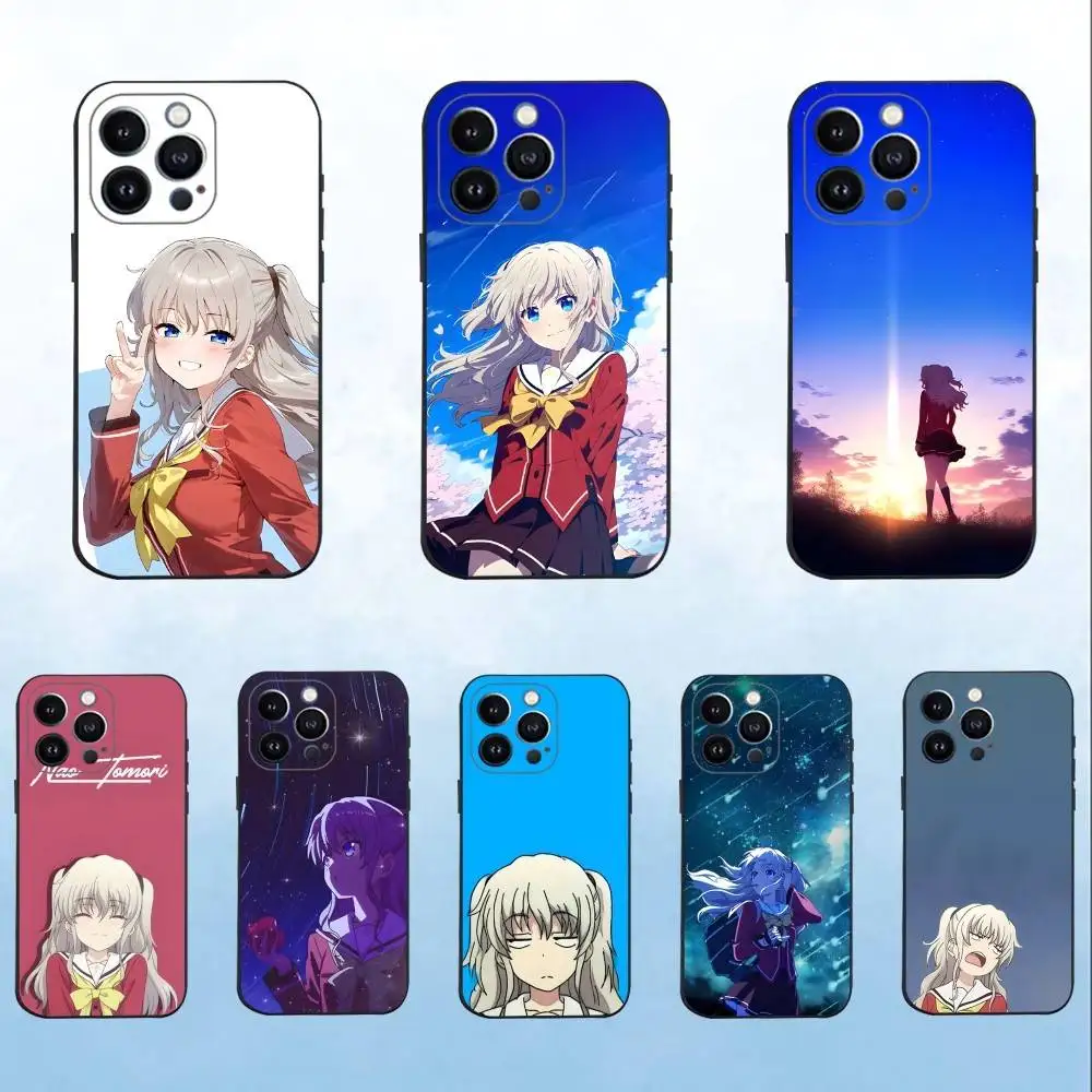 

T-Tomori Nao Cartoon Phone Case For iPhone 16,15,14,13,12,11 Plus,Pro Max,XS,X,XR,SE,Mini,8,7,Soft Silicone Black Cover