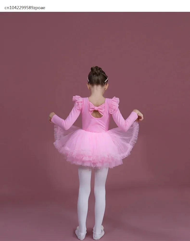 Justaucorps de danse de Ballet pour filles, jupes Tutu, 2 pièces, vêtements de princesse de noël pour fête d'anniversaire d'automne, spectacle sur scène professionnel